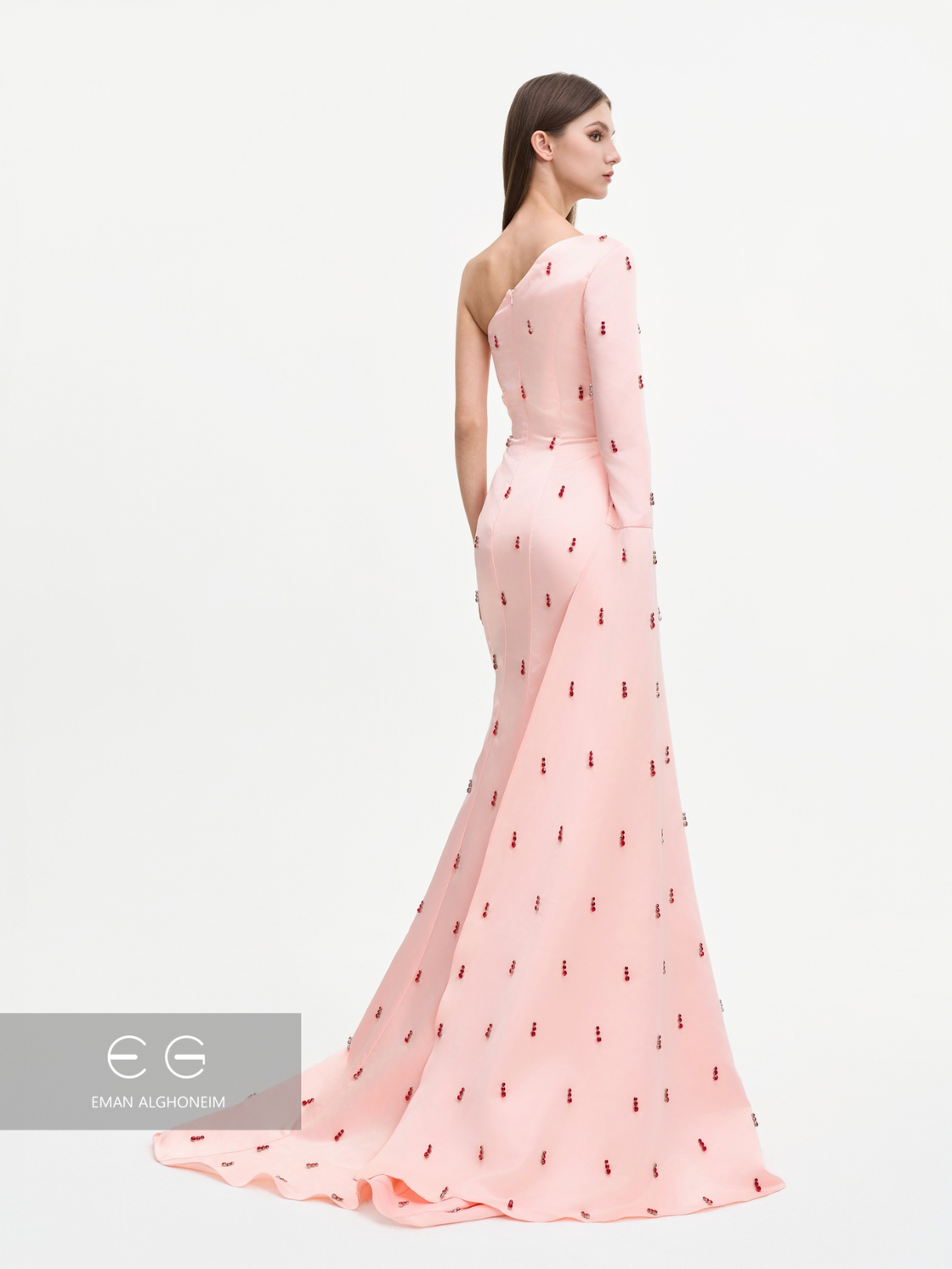 baby pink with red beads