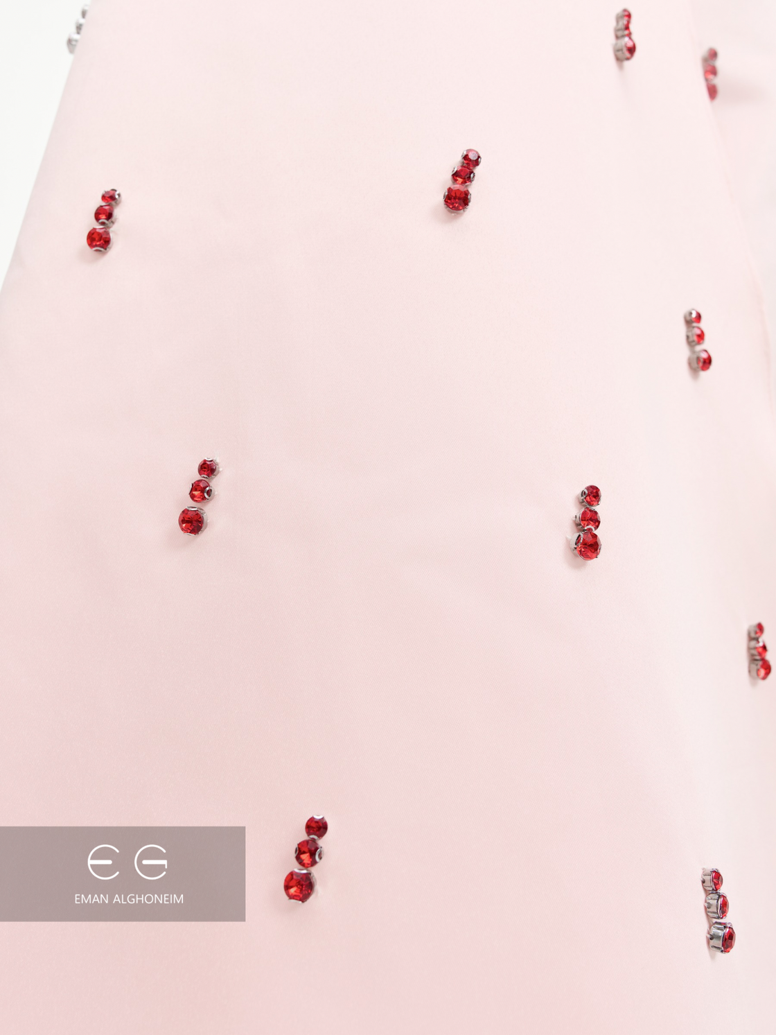 baby pink with red beads